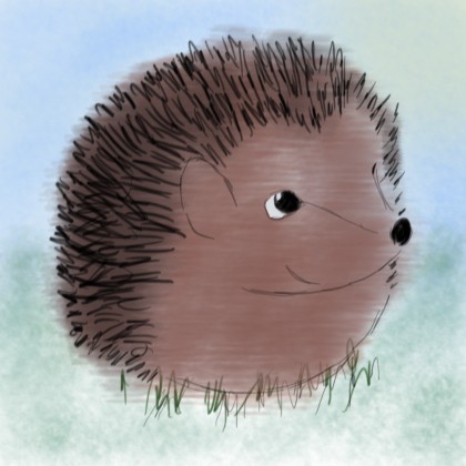 artwork titled 'Happy Hedgehog'